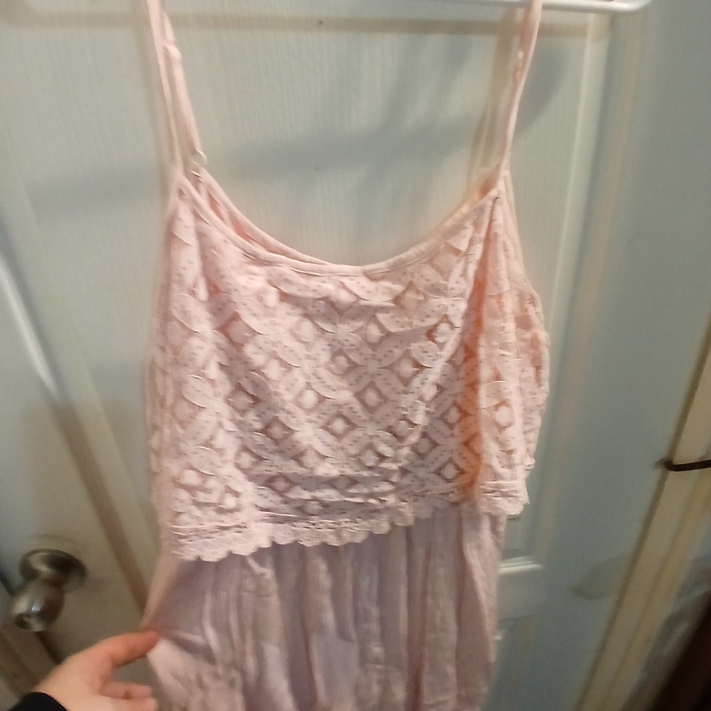 Light Pink Lace Cami Dress